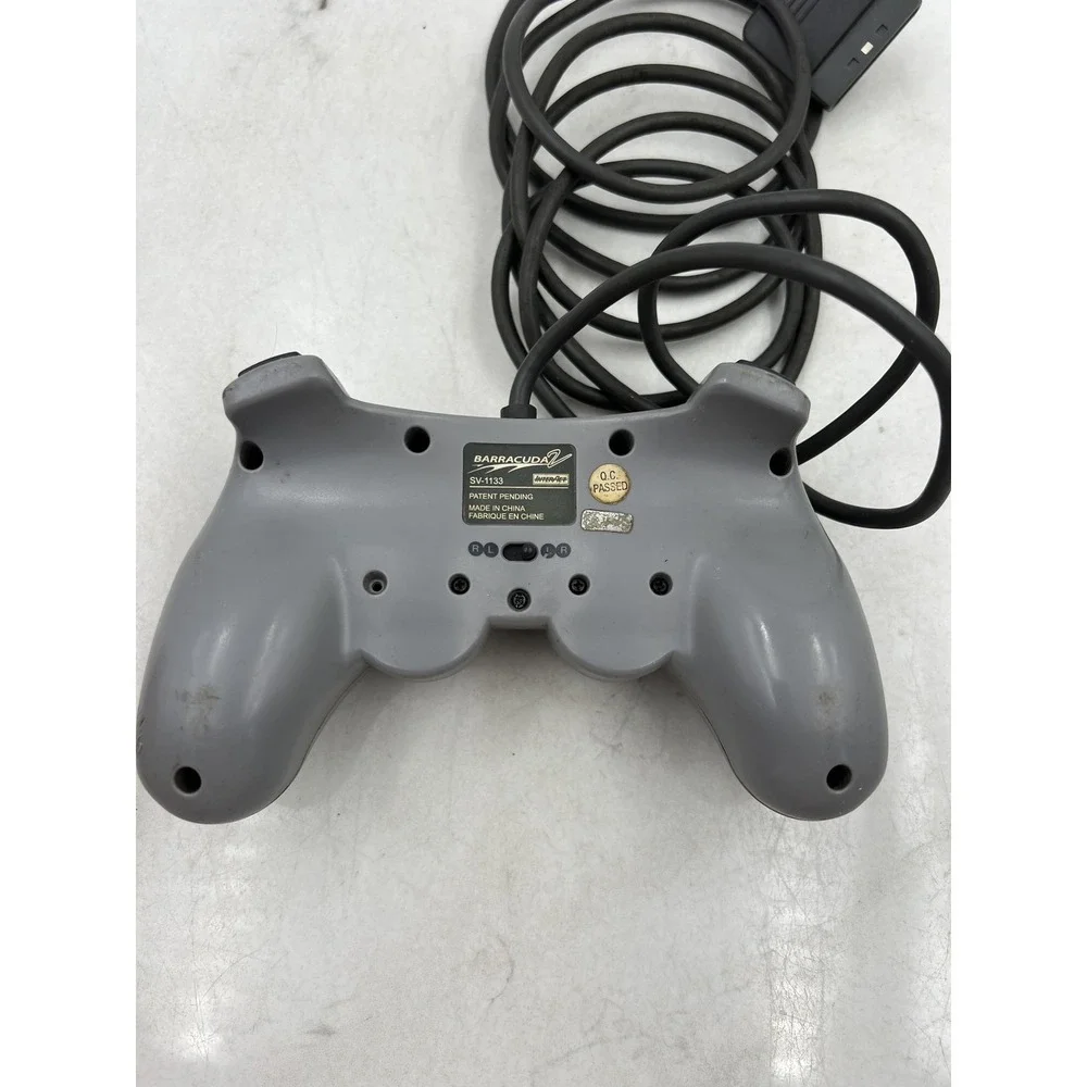 InterAct Barracuda 2 SV-1133 Wired Controller for PS1 PS2 Grey Retro Gaming